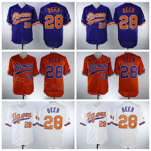 clemson tigers college baseball 28 seth beer jersey men team color purple orange white embroidery and sewing cooperstown vintage cool base u, Black
clemson tigers college baseball 28 seth beer jersey men team color purple orange white embroidery and sewing cooperstown vintage cool base u, Black