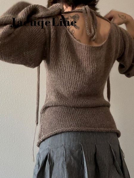 women's t-shirt jacqueline summer y2k retro backless bandage t shirts women knitted see through flared sleeve sweater cute crop fairyco, White
women's t-shirt jacqueline summer y2k retro backless bandage t shirts women knitted see through flared sleeve sweater cute crop fairyco, White
