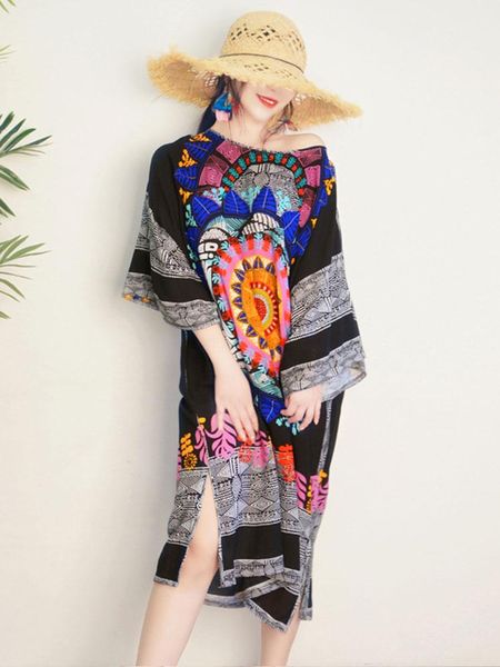 dresses indie folk short batwing sleeve dress summer women oneck straight ladies dresses midi split geometric print mini dress a1327, Black;gray
dresses indie folk short batwing sleeve dress summer women oneck straight ladies dresses midi split geometric print mini dress a1327, Black;gray