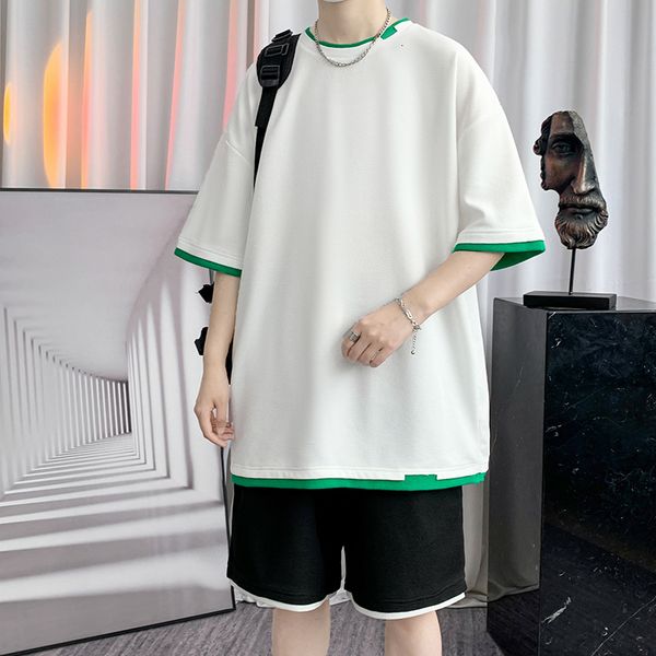 men's tracksuits summer 2 pieces set white tracksuit men's fake two tshirt shorts harajuku streetwear oversized men sets short out, Gray
men's tracksuits summer 2 pieces set white tracksuit men's fake two tshirt shorts harajuku streetwear oversized men sets short out, Gray