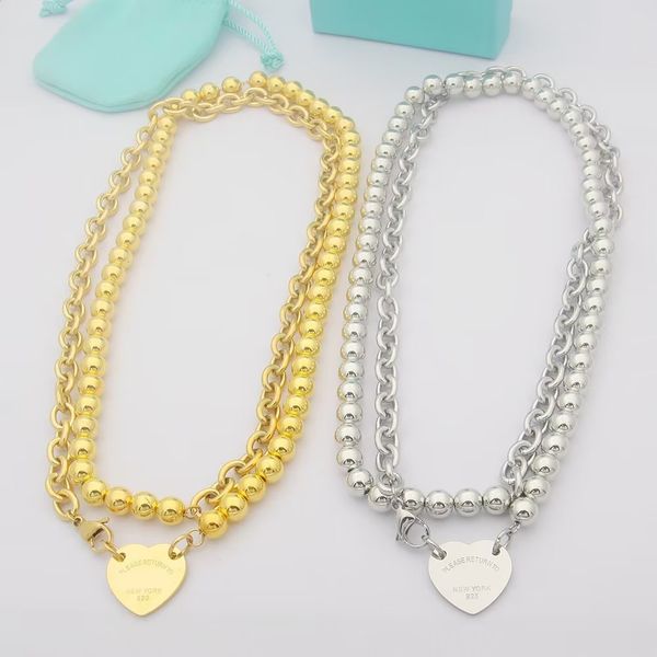 Designer jewelry Pendant Double layer necklace tiffs Christmas gift Luxury jewelry for women high quality Wedding tiffanity Jewelry Accessories
Designer jewelry Pendant Double layer necklace tiffs Christmas gift Luxury jewelry for women high quality Wedding tiffanity Jewelry Accessories