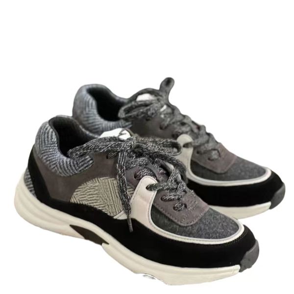 c designer dress shoes calfskin casual reflective sneakers vintage suede leather trainers platform patchwork leisure shoes lace-up print sne, Black
c designer dress shoes calfskin casual reflective sneakers vintage suede leather trainers platform patchwork leisure shoes lace-up print sne, Black