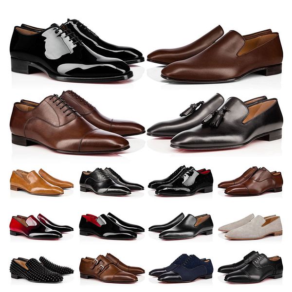 2023 mens dress shoes casual luxury designers genuine patent leather rivets red shoe blue flat men business party wedding oxfords, Black
2023 mens dress shoes casual luxury designers genuine patent leather rivets red shoe blue flat men business party wedding oxfords, Black