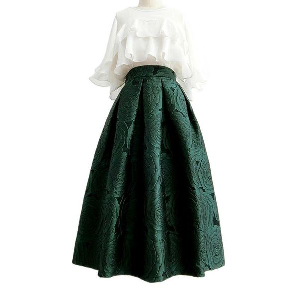 dresses 2022 spring autumn korean style women chic elegant vintage green rose floral print highwaisted pleated midi skirt ing, White;black
dresses 2022 spring autumn korean style women chic elegant vintage green rose floral print highwaisted pleated midi skirt ing, White;black