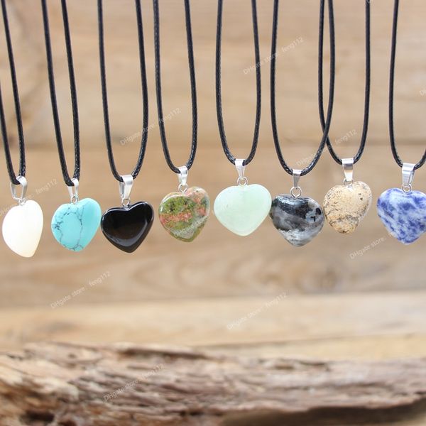 natural agates turquoises quartz heart shape pendant crystal amethysts healing gemstone necklace women charm men jewelry,qc3193 fashion jewe, Silver
natural agates turquoises quartz heart shape pendant crystal amethysts healing gemstone necklace women charm men jewelry,qc3193 fashion jewe, Silver