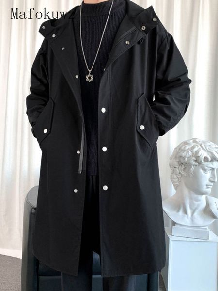 men's trench coats mafokuwz autumn winter windbreaker men long safari korean trend oversize casual coat trendy handsome hooded jacket 2, Tan;black
men's trench coats mafokuwz autumn winter windbreaker men long safari korean trend oversize casual coat trendy handsome hooded jacket 2, Tan;black