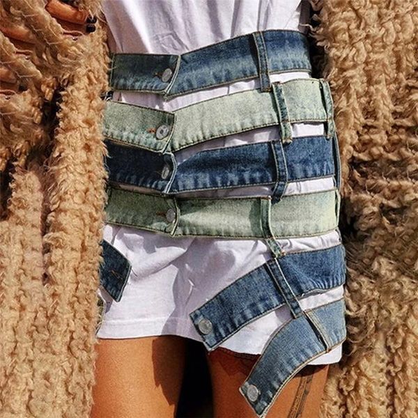 dresses patchwork hit color denim skirts women high waist asymmetric large size mini female skirts clothes 2020 fashion tide club, White;black
dresses patchwork hit color denim skirts women high waist asymmetric large size mini female skirts clothes 2020 fashion tide club, White;black