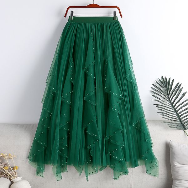 skirts tulle pleated skirts for women spring summer casual irregular beading a line high waist mesh midi long skirts female green 230418, Black
skirts tulle pleated skirts for women spring summer casual irregular beading a line high waist mesh midi long skirts female green 230418, Black