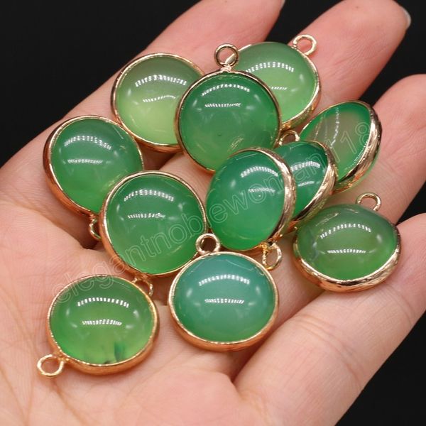 natural stone malaysian jade round pendant crafts necklace earring jewelry accessories charm gift making party decor 18x20mm, Bronze;silver 
natural stone malaysian jade round pendant crafts necklace earring jewelry accessories charm gift making party decor 18x20mm, Bronze;silver