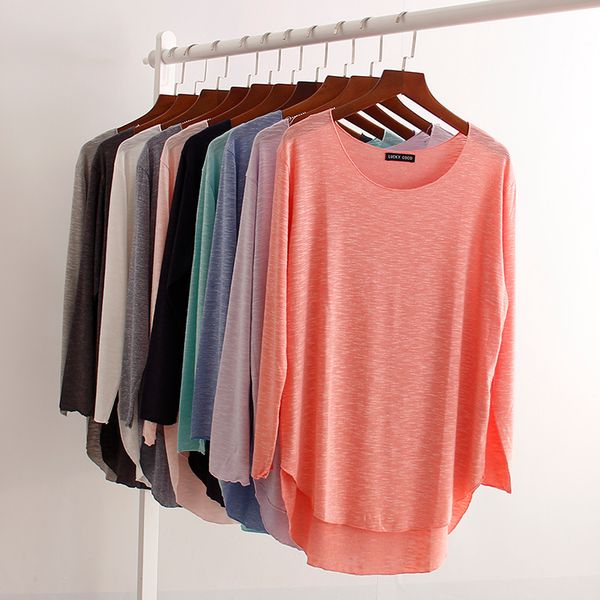 women's t-shirt 100% slub cotton comfortable soft summer long sleeve t shirt women o neck casual loose big size asymmetric t-shirts 23, White
women's t-shirt 100% slub cotton comfortable soft summer long sleeve t shirt women o neck casual loose big size asymmetric t-shirts 23, White