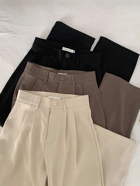 women's pants capris jmprs high waist women suit pants fall straight office ladies korean fashion trousers casual button loose female b, Black;white
women's pants capris jmprs high waist women suit pants fall straight office ladies korean fashion trousers casual button loose female b, Black;white