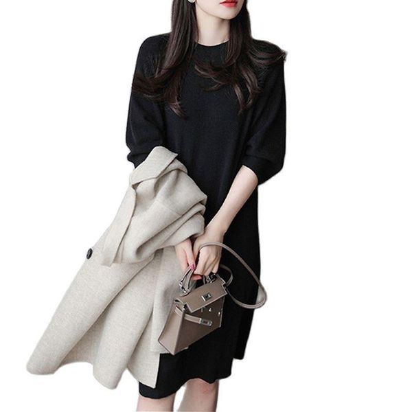 dresses temperament casual sweater dress 2021 autumn and winter loose bottoming knitted dress fashionable women's clothing, Black;gray
dresses temperament casual sweater dress 2021 autumn and winter loose bottoming knitted dress fashionable women's clothing, Black;gray