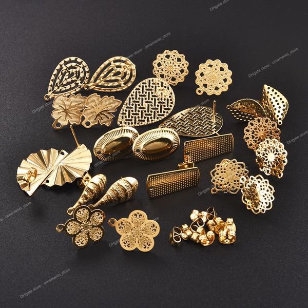 10pcs stainless steel earring stud golden hollow flowers geometric round earrings base connectors linker for jewelry making jewelry makingje, Blue;slivery
10pcs stainless steel earring stud golden hollow flowers geometric round earrings base connectors linker for jewelry making jewelry makingje, Blue;slivery