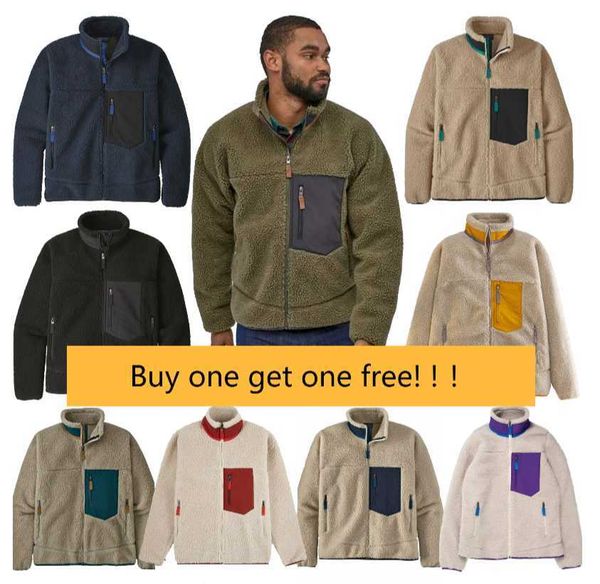 patagonias men fleece jacket classic retro mens thick warm down designer models lamb cashmere stand collar couple winter coat c1, Black;brown
patagonias men fleece jacket classic retro mens thick warm down designer models lamb cashmere stand collar couple winter coat c1, Black;brown