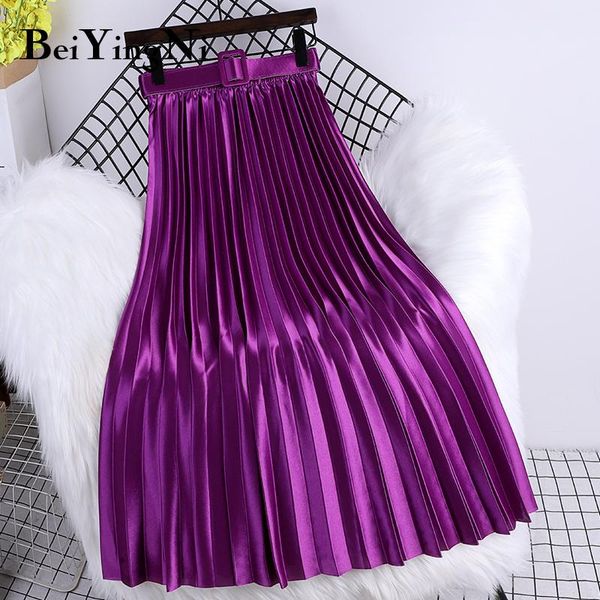 dresses beiyingni summer fashion satin midi skirt women belt slim elegnat plain lining high street elastic waist pleated skirts ladies, White;black
dresses beiyingni summer fashion satin midi skirt women belt slim elegnat plain lining high street elastic waist pleated skirts ladies, White;black