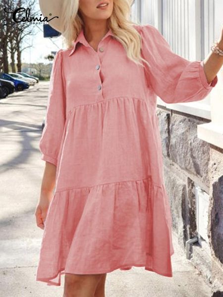 dresses 2022 summer mini sundress celmia women's long shirt dress fashion long puff sleeve vestidos casual loose stitching party robe, Black;gray
dresses 2022 summer mini sundress celmia women's long shirt dress fashion long puff sleeve vestidos casual loose stitching party robe, Black;gray