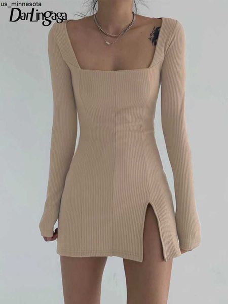 casual dresses darlingaga elegant square neck ribbed black dress female knitted side split bodycon dress long sleeve fashion mini dresses ba, Black;gray
casual dresses darlingaga elegant square neck ribbed black dress female knitted side split bodycon dress long sleeve fashion mini dresses ba, Black;gray