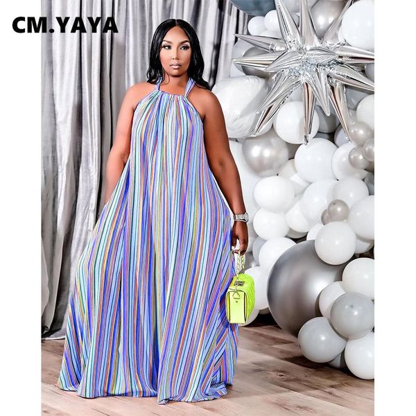 dresses cm.yaya women plus size dress oneck sleeveless hater long loose striped dress casual beach dress autumn 2021, Black
dresses cm.yaya women plus size dress oneck sleeveless hater long loose striped dress casual beach dress autumn 2021, Black