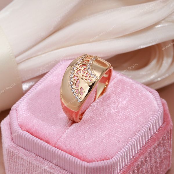 luxury ethnic 585 rose gold color rings for women shiny natural zircon easy matching weaving patterned queen crown ring fashion jewelryrings, Golden;silver
luxury ethnic 585 rose gold color rings for women shiny natural zircon easy matching weaving patterned queen crown ring fashion jewelryrings, Golden;silver