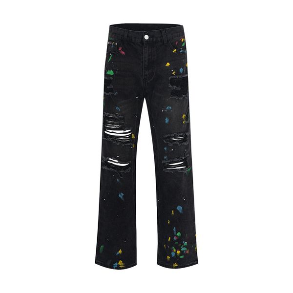 men's jeans streetwear for men ripped damage hole brushed painted spliced designer pants korean kpop black denim retro trousers 230417, Blue
men's jeans streetwear for men ripped damage hole brushed painted spliced designer pants korean kpop black denim retro trousers 230417, Blue