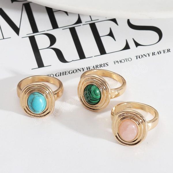 gold oval malachite turquoise rose quartz stone rings fashion inner dia 1.7cm gold color jewelry for women, Silver
gold oval malachite turquoise rose quartz stone rings fashion inner dia 1.7cm gold color jewelry for women, Silver