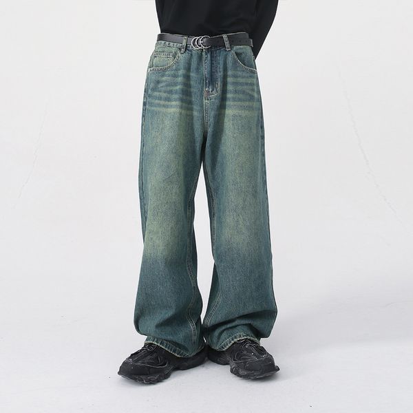 men's jeans 397 vintage color wide leg pants straight version loose casual retro for men and women fashion trousers 230418, Blue
men's jeans 397 vintage color wide leg pants straight version loose casual retro for men and women fashion trousers 230418, Blue
