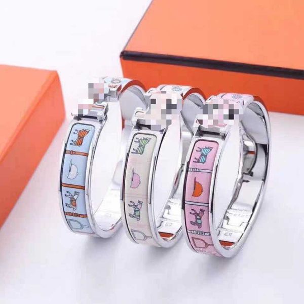 designer bracelets herms bangle childlike fun letter buckle pony enamel bracelet titanium steel couple colorless versatile 520 gift girlfrie, Black
designer bracelets herms bangle childlike fun letter buckle pony enamel bracelet titanium steel couple colorless versatile 520 gift girlfrie, Black