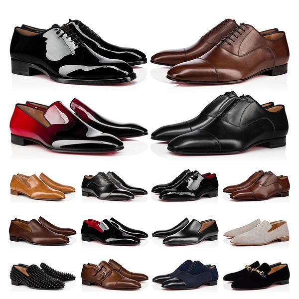 size 39-47 mens dress shoes casual luxury designers genuine patent leather rivets red shoe flat men business party wedding oxfords, Black
size 39-47 mens dress shoes casual luxury designers genuine patent leather rivets red shoe flat men business party wedding oxfords, Black