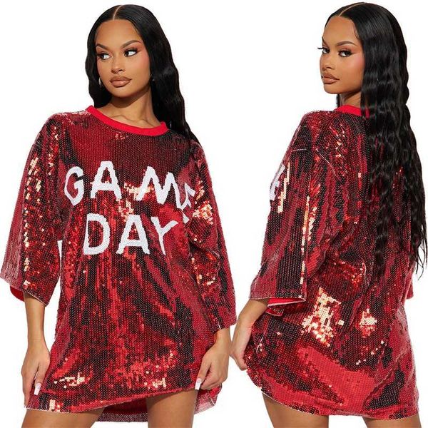 women designer dresses fashion round neck half sleeve loose beaded print dress party sequins nightclub style, Black;gray
women designer dresses fashion round neck half sleeve loose beaded print dress party sequins nightclub style, Black;gray