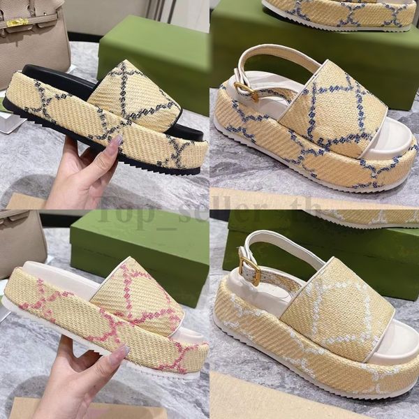 designer sandal women platform mule sandals fabric waterproof canvas slippers linen rubber slides with box, Black
designer sandal women platform mule sandals fabric waterproof canvas slippers linen rubber slides with box, Black