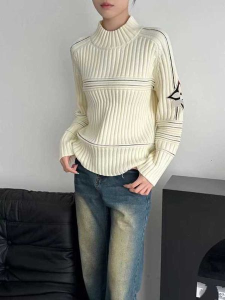 Women's Sweaters Gaoding AutumnWinter Product Half High Collar Long Sleeve Pit Striped Wool Cashmere Fashion Logo Knitted Sweater for Women KS9Y, White
Women's Sweaters Gaoding AutumnWinter Product Half High Collar Long Sleeve Pit Striped Wool Cashmere Fashion Logo Knitted Sweater for Women KS9Y, White