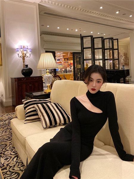 dresses black off shoulder dress women vintage elegant highneck all match long sleeve bodycon dresses femme party date robe, Black;gray
dresses black off shoulder dress women vintage elegant highneck all match long sleeve bodycon dresses femme party date robe, Black;gray