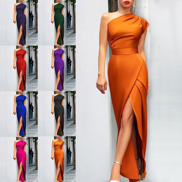 casual dresses women's elegant vintage diagonal collar one shoulder slim split evening party long dress 230417, Black;gray
casual dresses women's elegant vintage diagonal collar one shoulder slim split evening party long dress 230417, Black;gray
