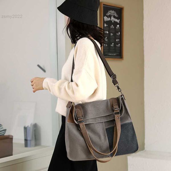 evening bags canvas casual women's bag stylish contrast stitching tote bag vintage shoulder bag large capacity messenger bag
evening bags canvas casual women's bag stylish contrast stitching tote bag vintage shoulder bag large capacity messenger bag