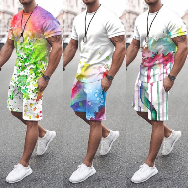 men's tracksuits summer man outfit tee shirts short sets o neck tracksuit oversized sports rainbow colorful male clothing 2 piece set 2, Gray
men's tracksuits summer man outfit tee shirts short sets o neck tracksuit oversized sports rainbow colorful male clothing 2 piece set 2, Gray