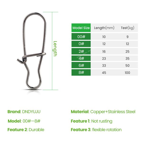100pcs/lot fast clip lock fishing connector stainless steel safety pin swivel fishing tackle tool for lures fishhooks fishingfishhooks
100pcs/lot fast clip lock fishing connector stainless steel safety pin swivel fishing tackle tool for lures fishhooks fishingfishhooks