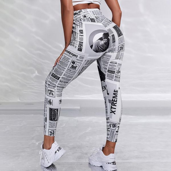 leggings 2022 women casual sports wear skinny fitness yoga pants high waist newspaper print slim fit leggings fashion female clothes, Black
leggings 2022 women casual sports wear skinny fitness yoga pants high waist newspaper print slim fit leggings fashion female clothes, Black