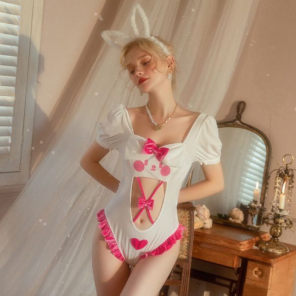 women's jumpsuits holiday clothing rabbit ears cute velvet slit jumpsuit, Black;white
women's jumpsuits holiday clothing rabbit ears cute velvet slit jumpsuit, Black;white