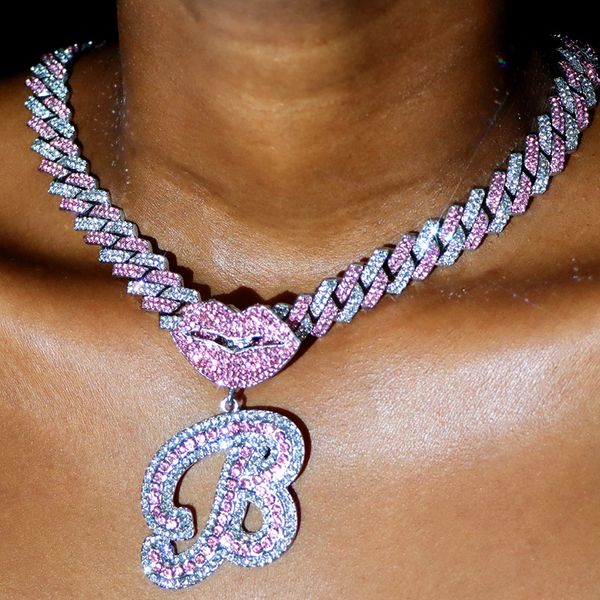 strands strings trendy pink cuban chain micro paved mouth cursive letter pendant necklace 14mm prong cuban necklace jewelry gifts 230418, Black
strands strings trendy pink cuban chain micro paved mouth cursive letter pendant necklace 14mm prong cuban necklace jewelry gifts 230418, Black