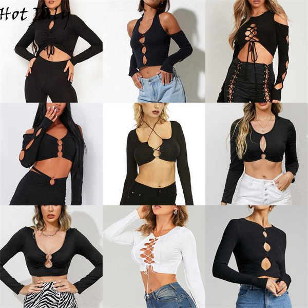 women's tanks camis 2023 summer hollow long sleeve cropped corset women aesthetic club o neck fairy grunge black women's tshirt j2, White
women's tanks camis 2023 summer hollow long sleeve cropped corset women aesthetic club o neck fairy grunge black women's tshirt j2, White