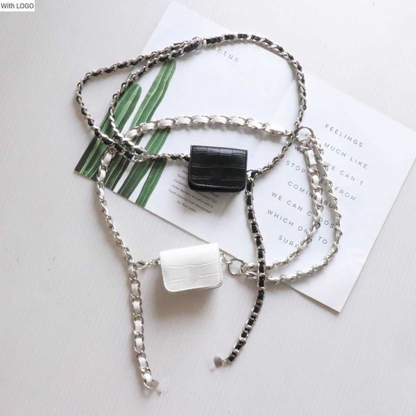 evening bags luxury brand design letter shoulder chain cc bag waistband women's mini waistpack fashion versatile suit matching dress wa, White