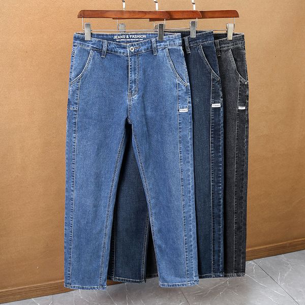 men's jeans 2023 summer mid rise straight leg loose stretch casual pants 230419, Blue
men's jeans 2023 summer mid rise straight leg loose stretch casual pants 230419, Blue