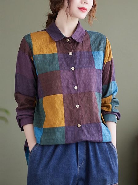 shirts women long sleeve cotton shirts new arrival 2022 spring vintage style big plaid loose comfortable female casual shirt b1694, White
shirts women long sleeve cotton shirts new arrival 2022 spring vintage style big plaid loose comfortable female casual shirt b1694, White