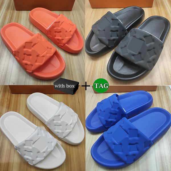 2023 with box designer slippers men women sandals fashion luxury waterfront embossed mule rubber slide ladies summer wide flat beach sandal, Black
2023 with box designer slippers men women sandals fashion luxury waterfront embossed mule rubber slide ladies summer wide flat beach sandal, Black