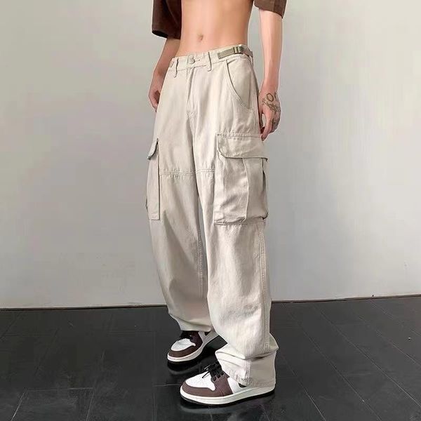 capris retro new beige overalls jeans women's fashion wide leg style men's trousers high waist loose casual trousers vintage stree, Black;white
capris retro new beige overalls jeans women's fashion wide leg style men's trousers high waist loose casual trousers vintage stree, Black;white