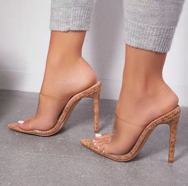 slippers fashion pvc transparent high heel pointed toe peep toe women summer slippers slip on women shoes 230419, Black
slippers fashion pvc transparent high heel pointed toe peep toe women summer slippers slip on women shoes 230419, Black