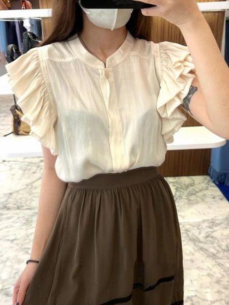 shirts chemise manches volantes pour femme chemisier de couleur unie nouvelle collection automne 2022, White
shirts chemise manches volantes pour femme chemisier de couleur unie nouvelle collection automne 2022, White