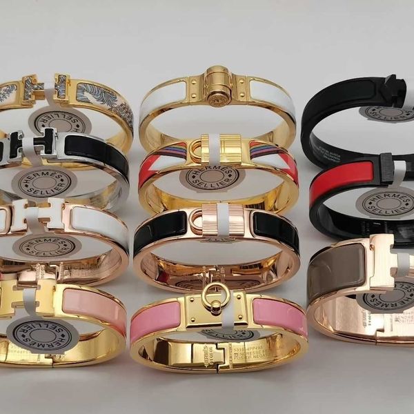 designer bracelets herms bangle new enamel bracelet light luxury versatile for lovers, Black
designer bracelets herms bangle new enamel bracelet light luxury versatile for lovers, Black