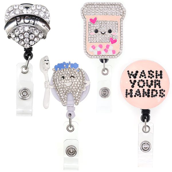 20 pcs/lot fashion key rings mix style pct medicine bottle tooth rhinestone badge reel for nurse accessories, Slivery;golden
20 pcs/lot fashion key rings mix style pct medicine bottle tooth rhinestone badge reel for nurse accessories, Slivery;golden