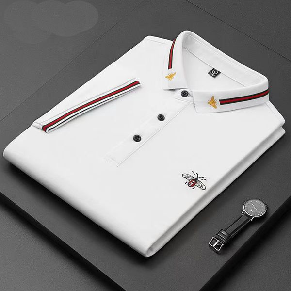 high 2023 end embroidered short sleeved cotton polo shirt men s t shirt korean fashion clothing summer luxury asian size m xl xxl 3xl, White;black
high 2023 end embroidered short sleeved cotton polo shirt men s t shirt korean fashion clothing summer luxury asian size m xl xxl 3xl, White;black